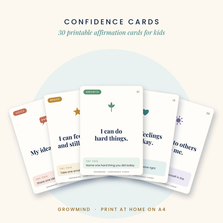 Printable Confidence Cards
